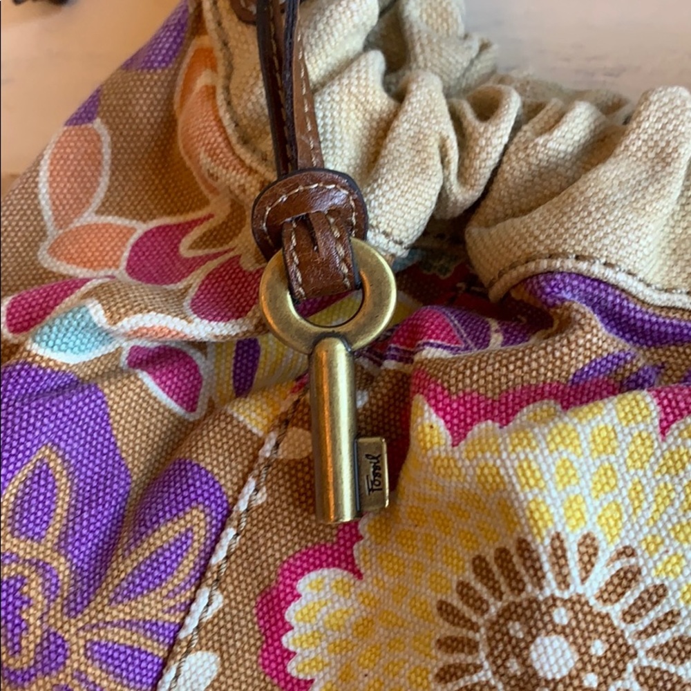 Fossil Drawstring Canvas Shoulder Bag - image 3